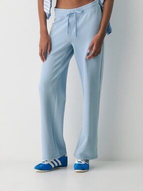 Aritzia Sunday Best Light Blue Waffle Pants
